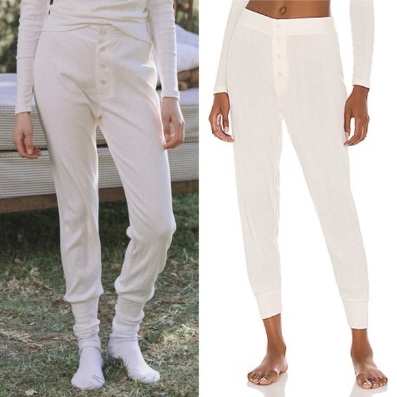 THE GREAT. Other - The GREAT. Sleep • The Pointelle Long John Pajama Pants in True White • size 1